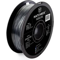 Hatchbox pla 1.75 mm 3d printer filament in transparent black, 1kg spool