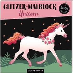Mitmachbücher Coppenrath Glitzer-Malblock Unicorn 100% selbst gemacht 5