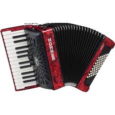 Hohner Accordions Hohner Bravo II 48 Accordion With Black Bellows Red