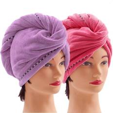 2 Pack Microfiber Hair Wrap, Quick Dry Hair Hat Anti-frizz