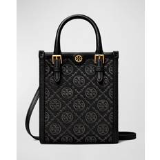 Tory Burch T Monogram Top-zip Tote Bag Os Cotton in Black