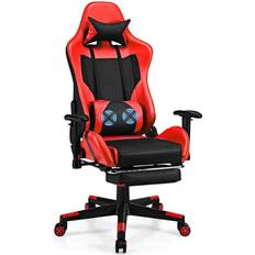  GYMAX Gaming Recliner, Massage Gaming Chair w