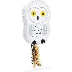 Blue Panda Small Owl Pull String for Woodland Birthday Party Decorations 17 x 13 In