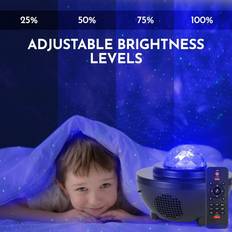 Kid's Room Zulay Kitchen Home USB Star LED Projector Bluetooth Speaker Black Night Light