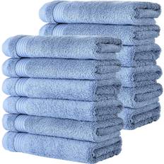 Classic Turkish Towels Luxury Washcloths, Wash Guest Towel Blue