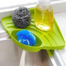 Scarlettwares Sponge Scrub Brush Holder Kitchen Caddy Ceramic White Kitchen Sink