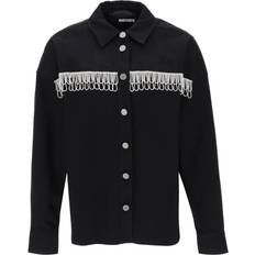 ROTATE Birger Christensen Overshirt With Crystal Fringes