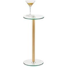 Glass metal end tables mDesign Glass Top Side/End Drink