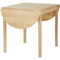 Dining Tables Homcom Drop Leaf for Small Spaces Natural Wood Finish Dining Table 31.5x55"