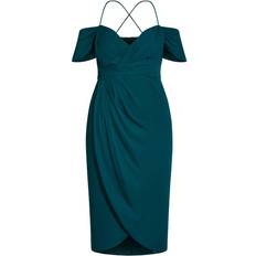 City Chic Entwine Maxi Dress Plus Size - Emerald
