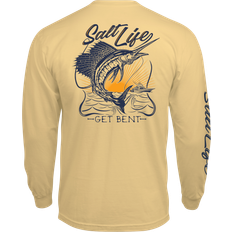 Gold - Men Shirts Salt Life Get Bent Long-Sleeve Shirt for Men Golden Haze