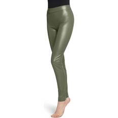 Wolford Estella faux leather leggings green
