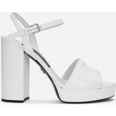 Dolce & Gabbana Women Heeled Sandals Dolce & Gabbana Calfskin platform sandals optical_white