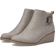 LifeStride Zayne Ankle Bootie Boots Grey Synthetic Leather