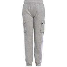 Adidas Boy's Cargo Fleece 3-Stripe Joggers - Grey Heather