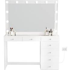 Dressing table with mirror Boahaus Serena Dressing Table 16.9x47.3"