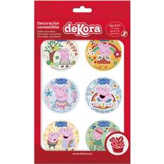 Dekora Peppa Pig Mini Edible Discs Kakepynt