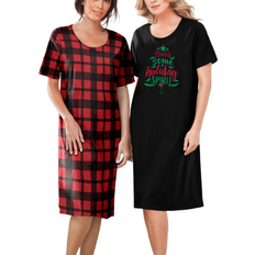 Short-Sleeve Sleepshirt 2-pack - Red Buffalo Plaid