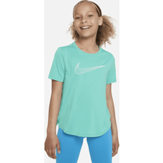 Nike One Older Kids' Girls' Dri-FIT Short-Sleeve Training Top Green