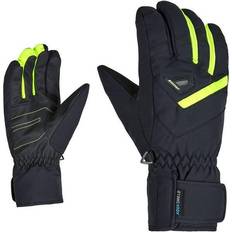 Ziener Men's Gary As Ski Gloves - Black/Poison Yellow