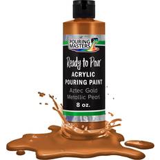 Water based acrylic paint Pouring masters aztec gold metallic pearl 8oz bottle water-based acrylic paint