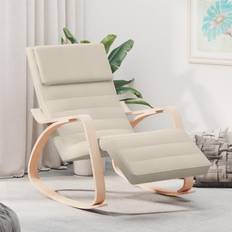 Hvite Gyngestoler vidaXL Cream Rocking Chair