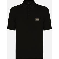 Dolce & Gabbana Herren Poloshirts Dolce & Gabbana Wool polo-shirt with branded tag black