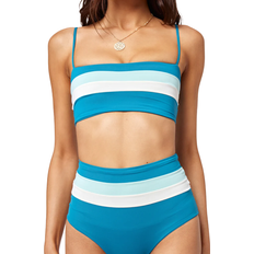 L*Space Rebel Stripe Bikini Top - Mediterranean/Cream Pool