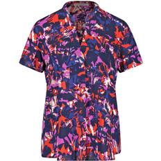 Gerry Weber Patterned Short-Sleeved Blouse - Blue/Purple/Pink Print