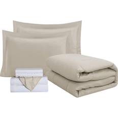 Cathay Home Bed in a Bag Bed Linen Beige (259.1x)