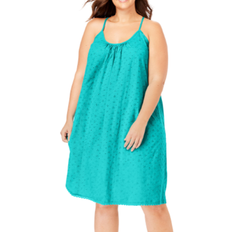 Women Nightgowns Breezy Eyelet Short Nightgown - Aquamarine