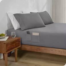 Bare Home Hydro-Brushed Bed Sheet Gray (203.2x152.4)