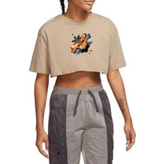 Jordan Brand Wmns Short Sleeve Crop Tee Brown