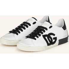 Dolce & Gabbana Sneakers Dolce & Gabbana Portofino Vintage Calfskin Leather Sneakers white_black