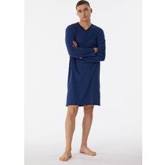 Blå - Herre Nattkjoler Schiesser Herren Langarm-Nightwear Nachthemd, Navy