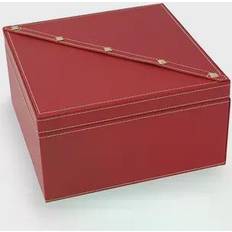 Women Jewelry Storage Bey-Berk Stud Leather Jewelry Box, Women's, Red