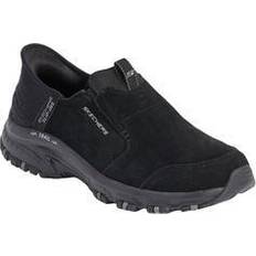 Women Walking Shoes Skechers Women's Slip-ins: Hillcrest Sunapee Slip-On Shoes Black Leather/Textile