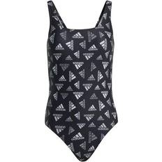 Adidas Allover Print Sportswear Swimsuit - Black/White