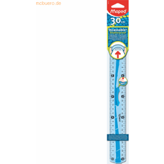 Blå Linjaler Maped Flachlineal Flex, 300