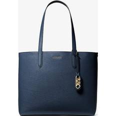 Handtaschen Michael Kors Eliza XL Pebbled Leather Reversible Tote Bag - Navy