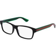 Gucci Men Glasses & Reading Glasses Gucci gg0006oan 002 black/green/red rectangle mm