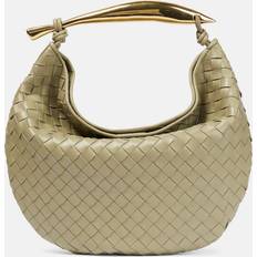 Bottega Veneta Medium Schultertasche Aus Intrecciato-leder Travertine 01