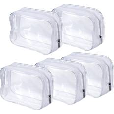  Wobe 2 Pack Portable Clear Makeup Bag Zipper