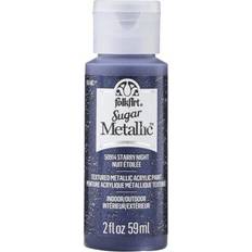 FolkArt Sugar Metallic Acrylic Paint 2Oz-Stellar Silver