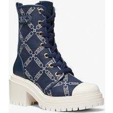 Michael Kors Lace Boots Michael Kors Hanley Bootie Navy Multi Women's Shoes Blue