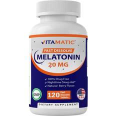 20 mg melatonin Vitamatic Fast Dissolve Melatonin 20mg Natural Berry 120