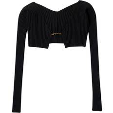 La maille Pralù Micro Charm Logo Cardigan - Black