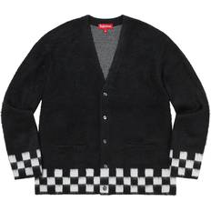 Supreme Brushed Checkerboard Cardigan Unisex - Black