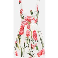 Dolce & Gabbana Short carnation-print poplin dress garofani_new_f_bco