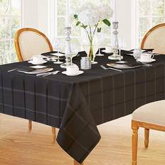 Elrene Elegance Plaid Tablecloth Black (213.4x152.4)